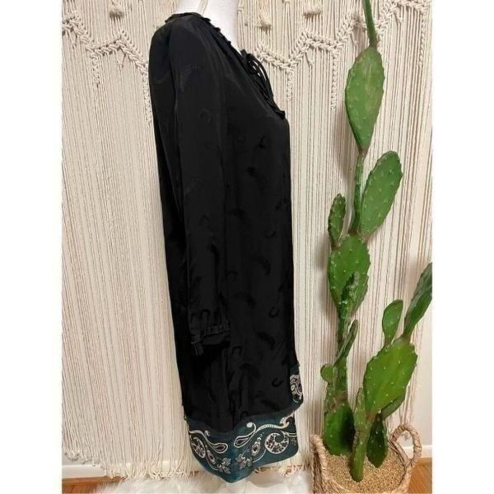 NWT COACH Feather Jacquard Print Silky Dress Size 2 - Picture 5 of 11